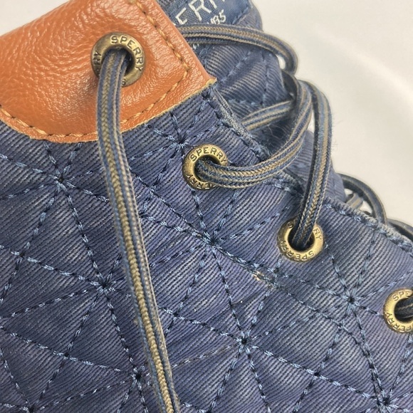 SPERRY duck shoes quilted denim waterproof rubber boot 5.5 - Picture 7 of 7